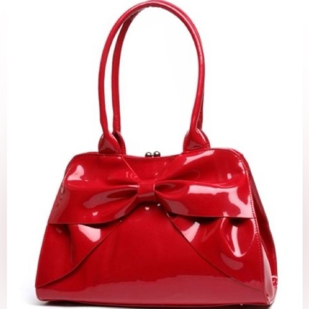 Lux De Ville Red Bow Handbag pinup perfection!